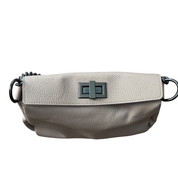 Viola Castellani Italian Leather Chain Strap Purse Pink NEW - Picture 4 of 8